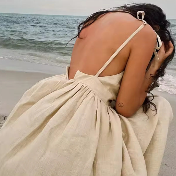 Robe Longue d’Été Échancrée