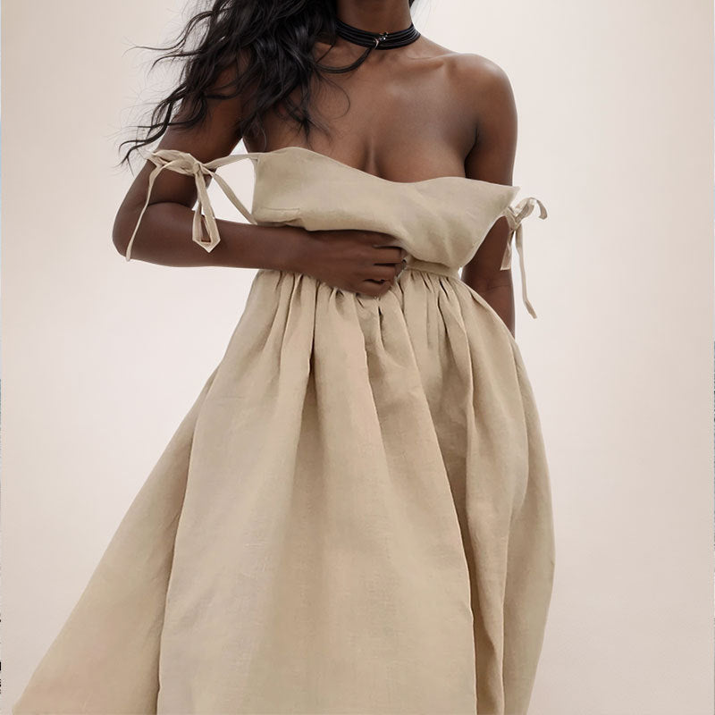 Robe Longue d’Été Échancrée