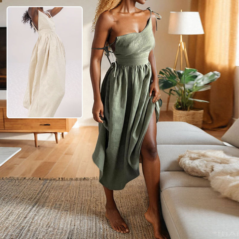 Robe Longue d’Été Échancrée
