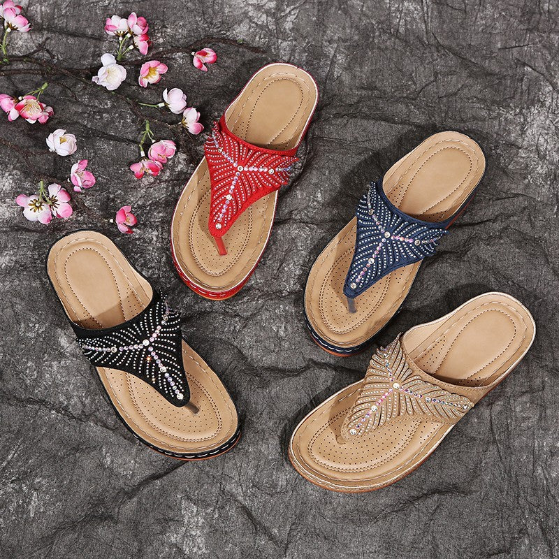 Sandales Compensées Strass Grandes Tailles
