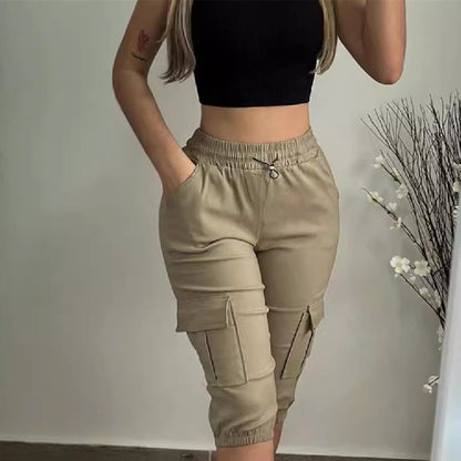 Pantalon Femme Cropped Multi-poches