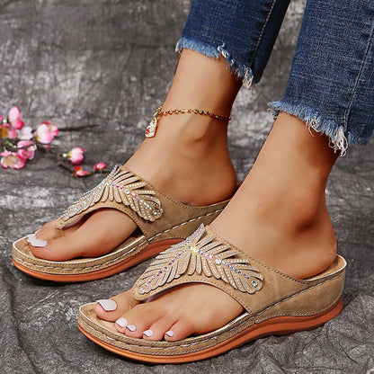 Sandales Compensées Strass Grandes Tailles