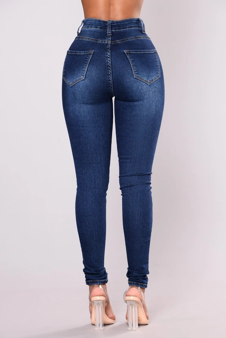 Jean Skinny Taille Haute Stretch