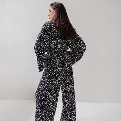 Pantalon Imprimé d'Automne à Manches Longues