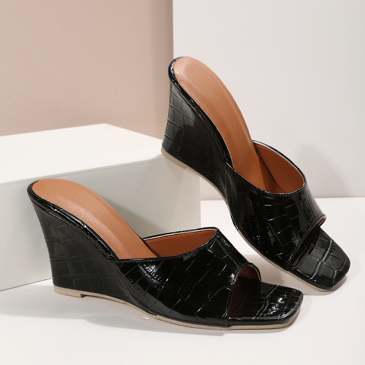 Sandales Compensées Femme Style Romain Chic