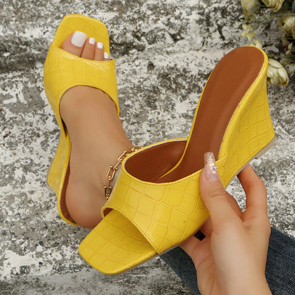 Sandales Compensées Femme Style Romain Chic