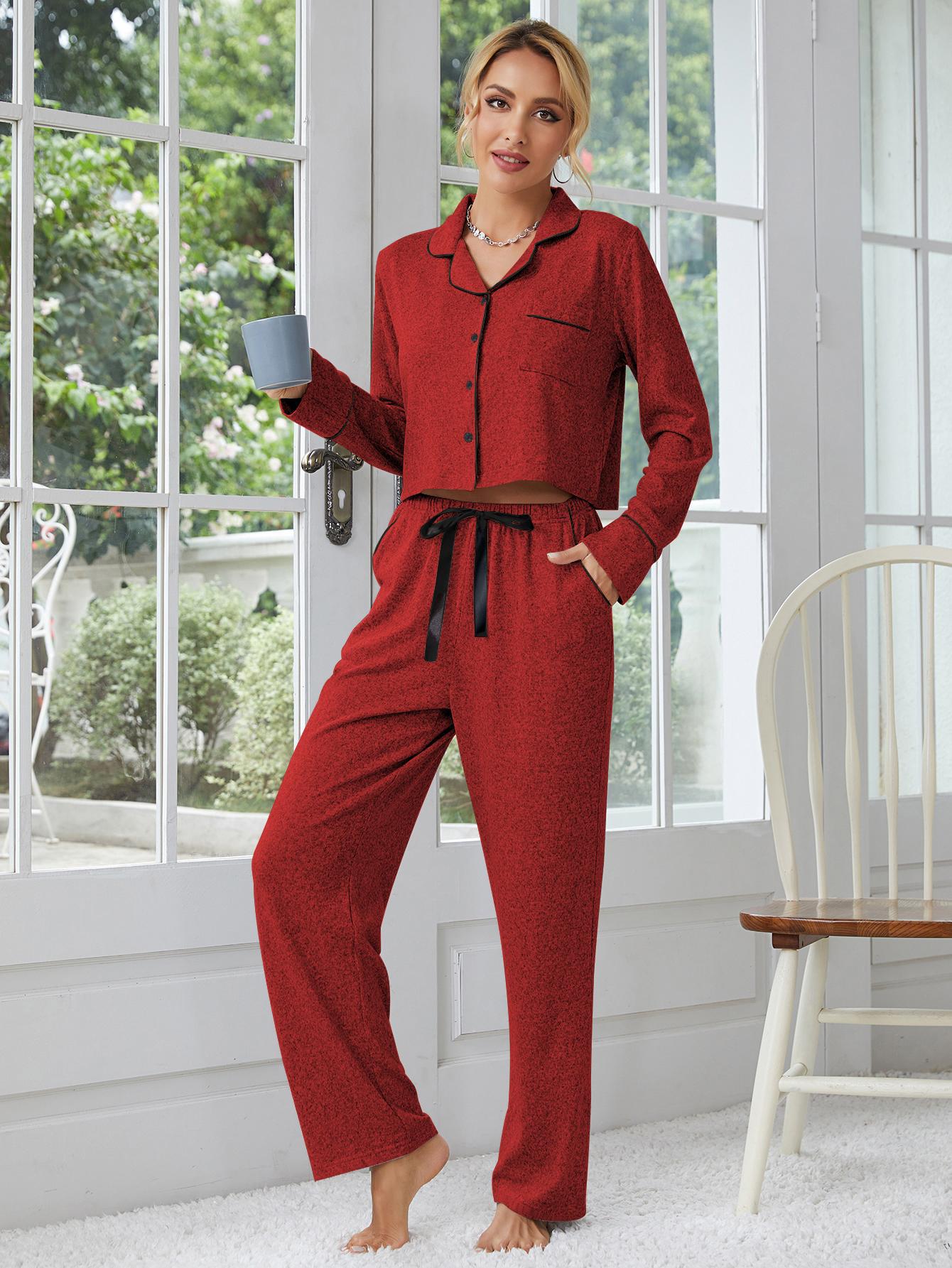 Ensemble de Cardigan à Manches Longues et Pantalon Épais